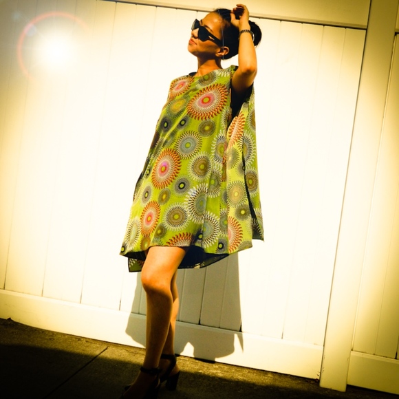 Wing Sleeve Mini Dress - Picture 2 of 2